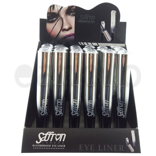 Wholesale Saffron Waterproof Eye Liner - Black 
