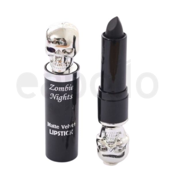 Wholesale Saffron Zombie Nights Matte Velvet Lipstick 01 True Ebony