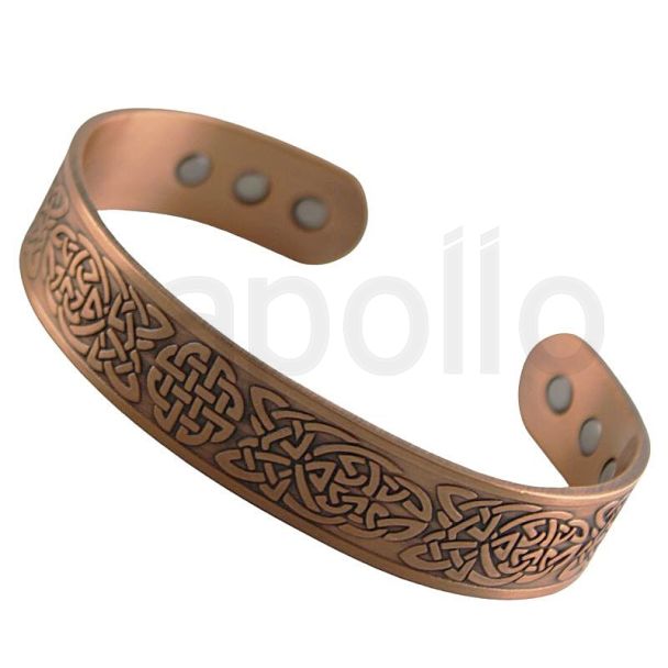 Wholesale Magnetic Copper Bangle - Celtic Design (One Size) 