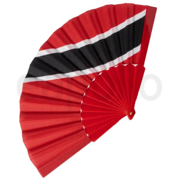 Trinidad and Tobago Flag Folding Hand Fan - 23cm