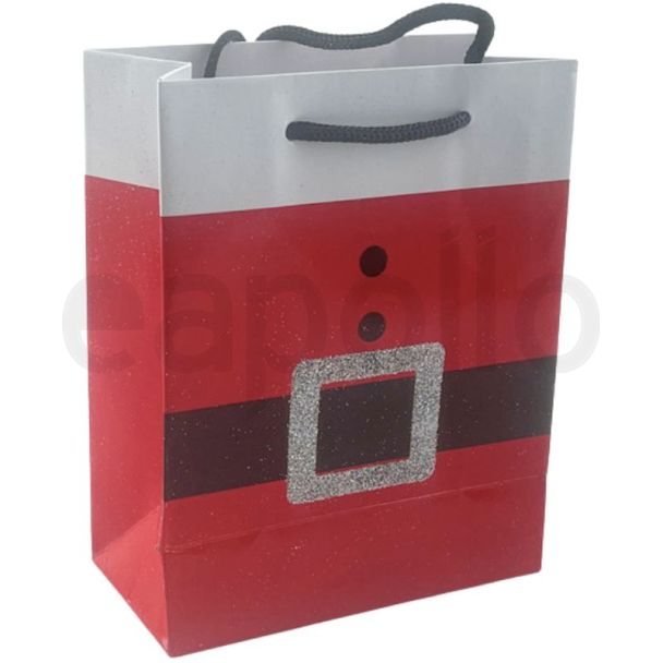 Santa Outfit Design Gift Bag - 15 cm