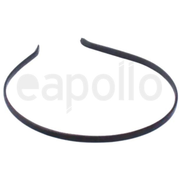 Satin Fabric Covered Aliceband - Black (5mm Wide)