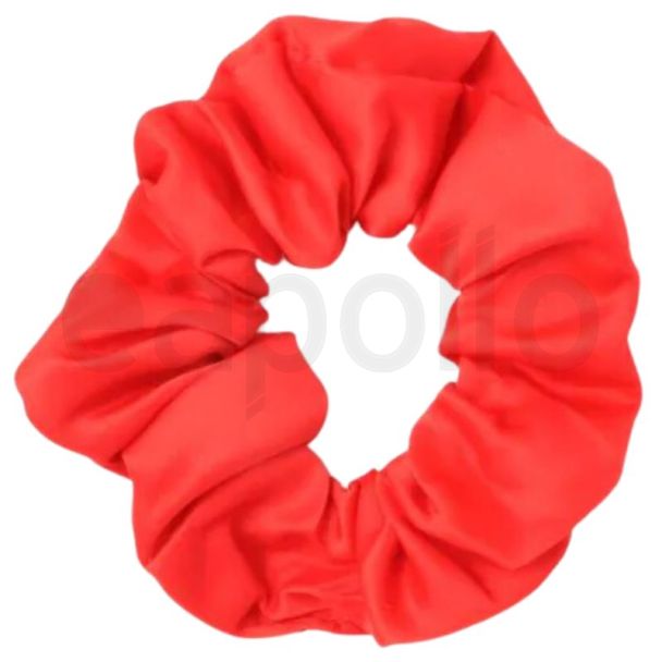 Satin Scrunchie Regular -Red (10cm)