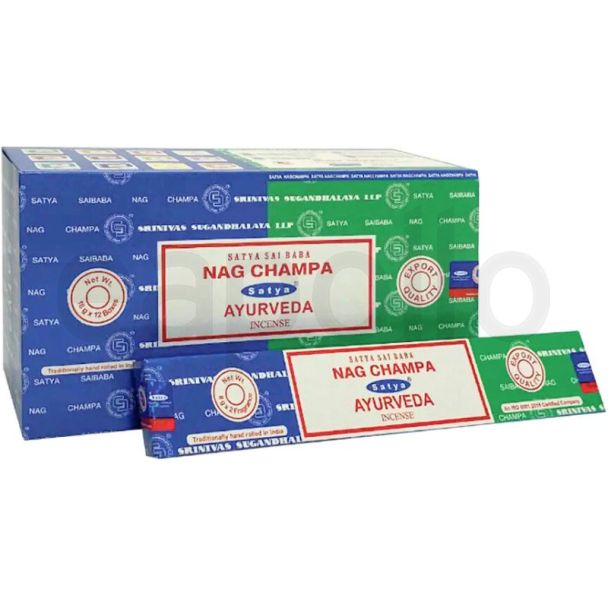 Satya Combo Incense Sticks – Nag Champa and Ayurveda