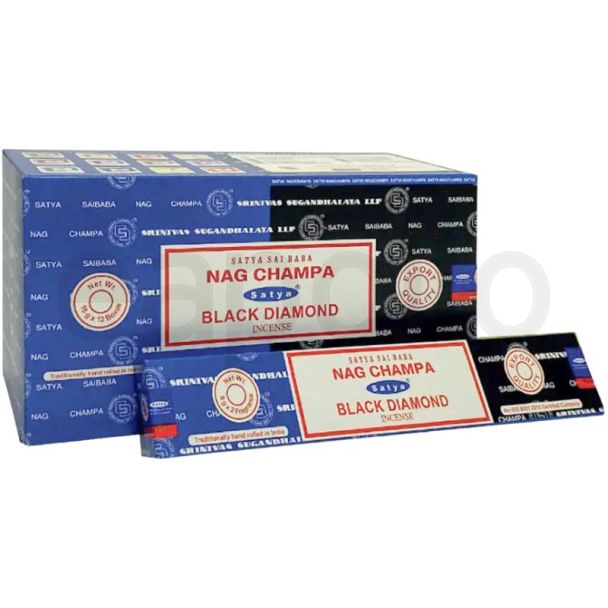 Satya Combo Incense Sticks – Nag Champa and Black Diamond