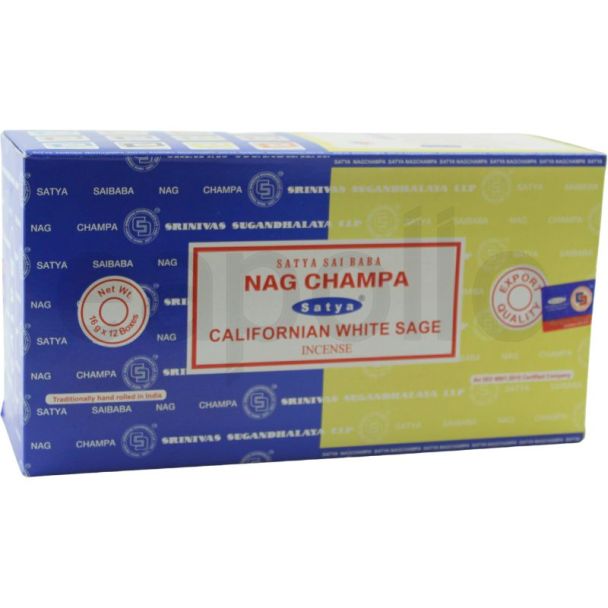 Satya Combo Incense Sticks – Nag Champa and Californian White Sage