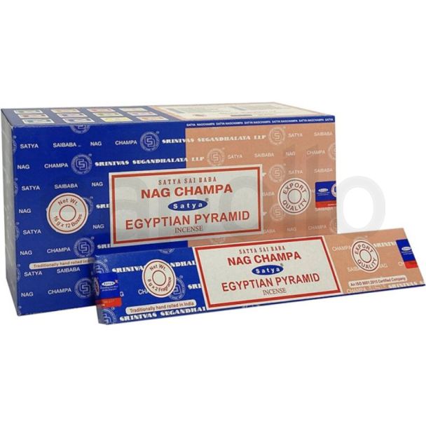 Satya Combo Incense Sticks – Nag Champa and Egyptian Pyramid