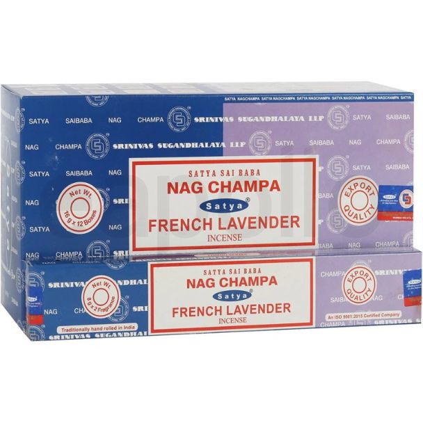 Satya Combo Incense Sticks – Nag Champa and French Lavender
