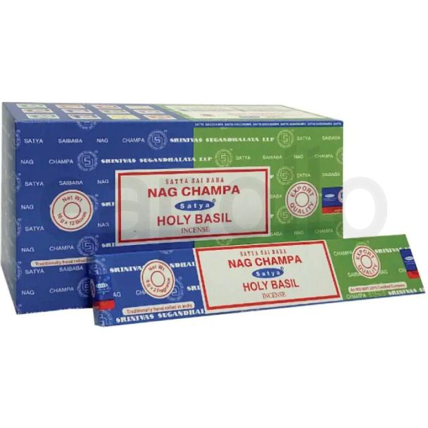 Satya Combo Incense Sticks – Nag Champa and Holy Basil