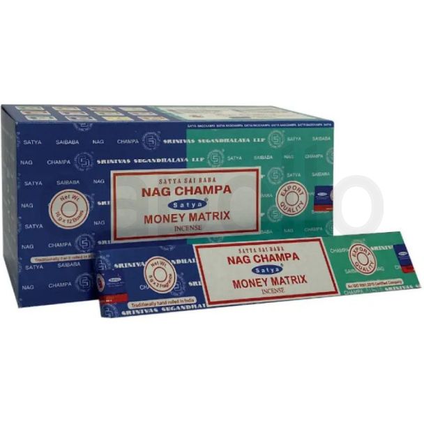 Satya Combo Incense Sticks – Nag Champa and Money Matrix