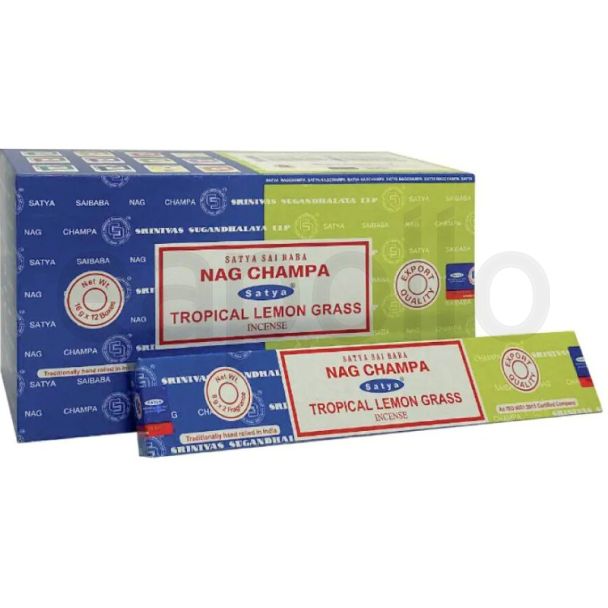 Satya Combo Incense Sticks – Nag Champa and Tropical Lemon Grass