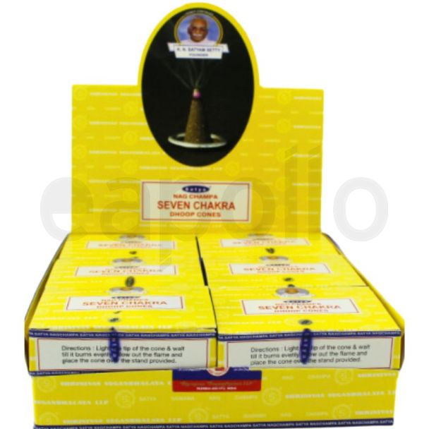Satya Dhoop Cones With Stand - Seven Chakra 