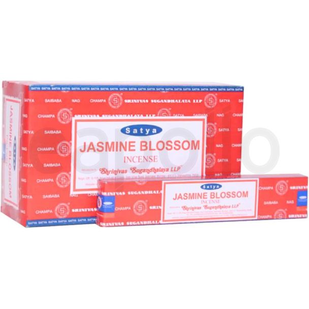Satya Incense Sticks - Jasmine Blossom – Pack of 12 (15g Each)