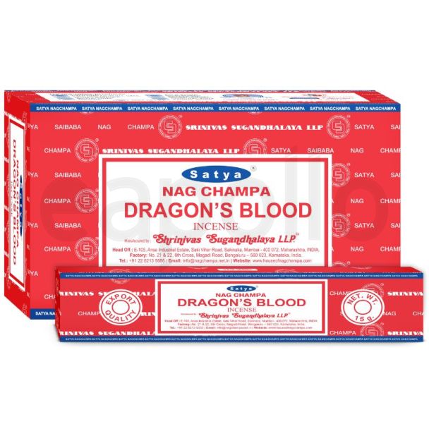 Satya Nag Champa Dragon's Blood Incense Sticks (12 x 15g)