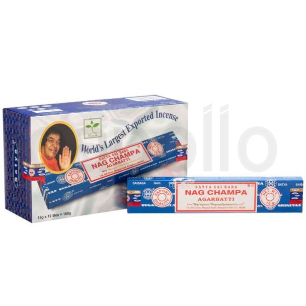 Satya Sai Baba Nag Champa Incense Sticks (12 x 15g)