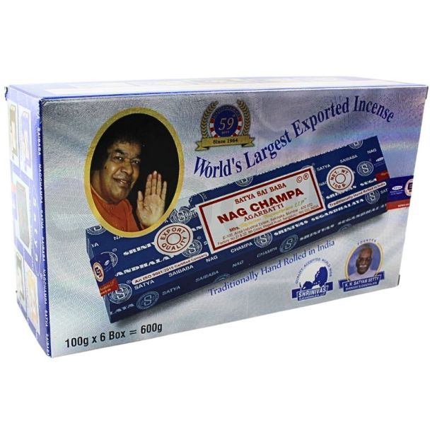Satya Sai Baba  Nag Champa Agarbatti Incense Sticks (100gx6 Boxes)