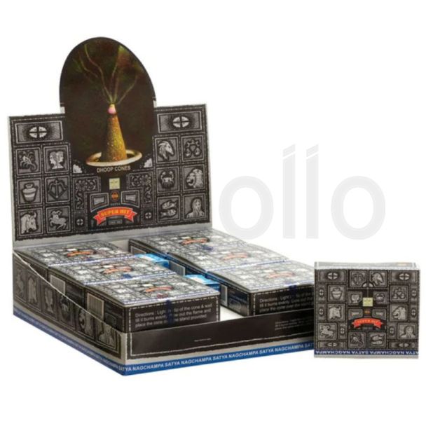 Satya Super Hit Dhoop Cones With Stand (12 x 50g)