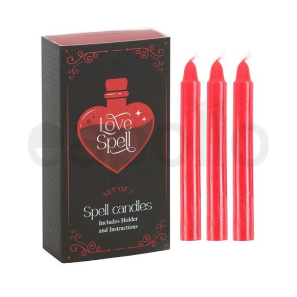 Set of 3 Love Spell Candles in a Box