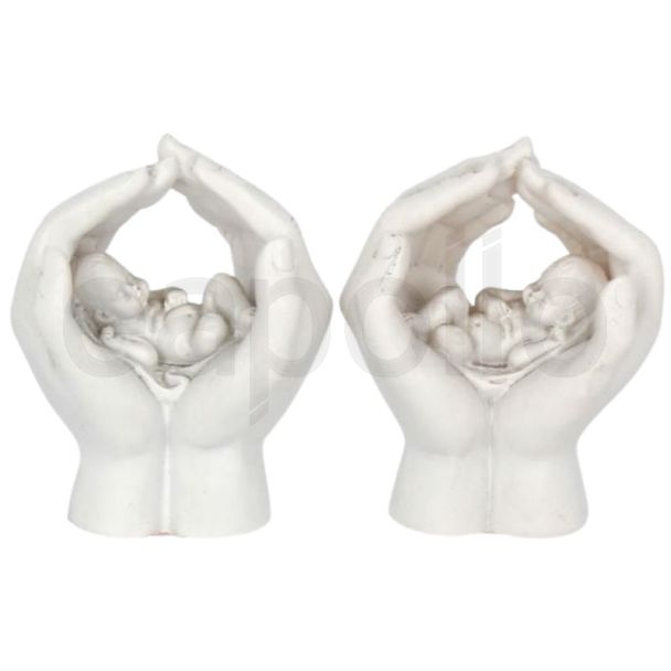 Set of Two Cradled Hands Baby Figurines – 7cm