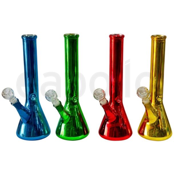 Shinny Glass Waterpipe -  Assorted Colours (11.7inch)