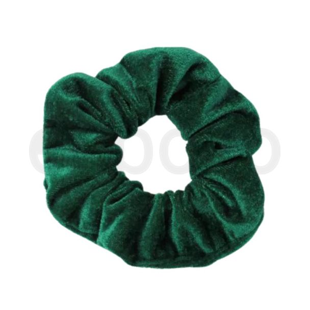 Shiny Green Velvet Scrunchie (12cm) 