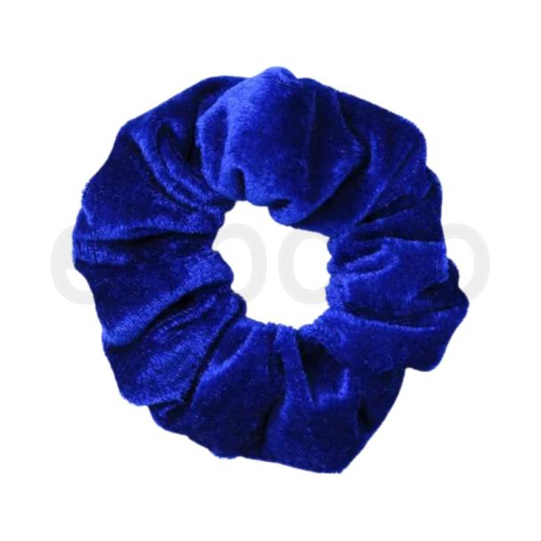 Shiny Royal Blue Velvet Scrunchie (12cm) 