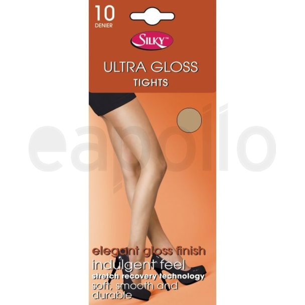 Silky's 10 Denier Ultra Gloss Tights - L (Nude)