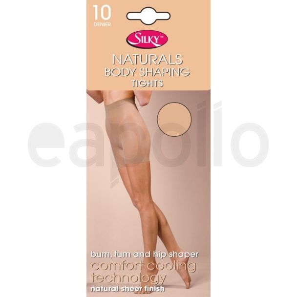 Silky's 10 Denier Naturals Body Shaping Tights - Black (M)