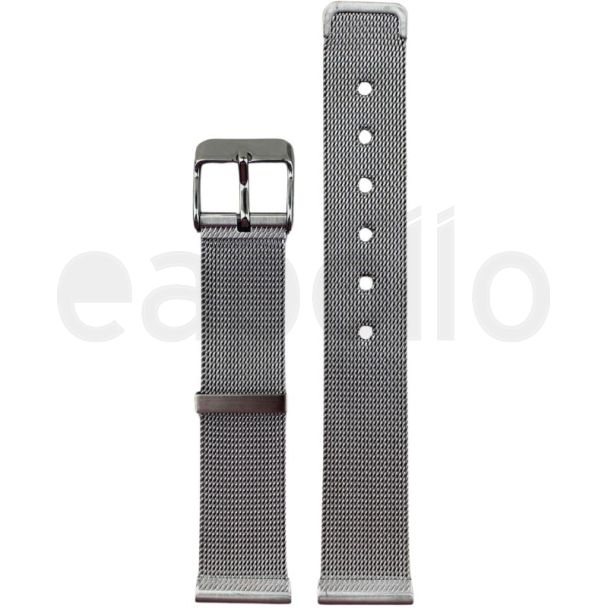 Silver Mesh Metal Watch Straps with Pin Buckle - 18mm