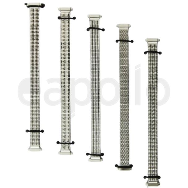 Silver Metal Expander Watch Straps - Assorted - 10mm