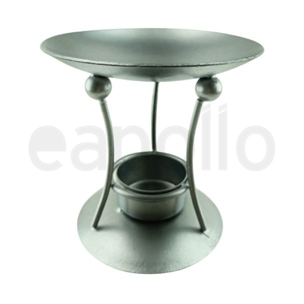 Silver Metal Oil Burner - Design (J-11 C)