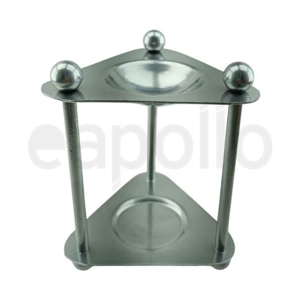 Silver Metal Oil Burner - Triangle Shaped