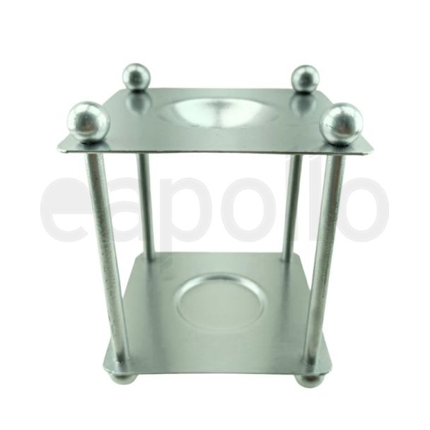 Silver Metal Oil Burner - Square Shaped