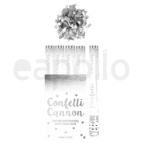 Silver Paper Confetti Cannon (50cm)