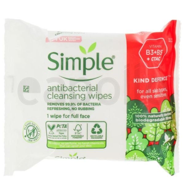 Wholesale Simple Instant Glow Cleansing Wipes 