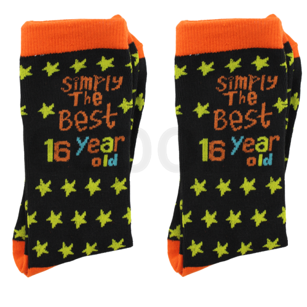 Simply The Best "16 Year Old" Design Socks