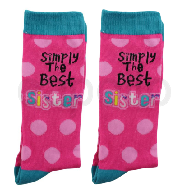 Simply The Best "Sister" Design Socks