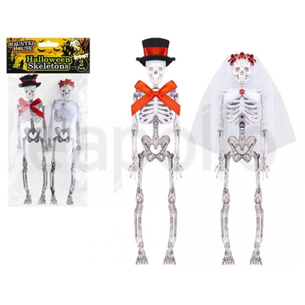 Skeleton Couple Decoration Set Of 2 