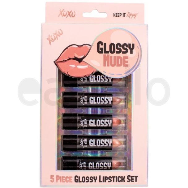 Skin Treats Keep It Lippy 5pcs Lipstick Gift Set - Glossy Nude