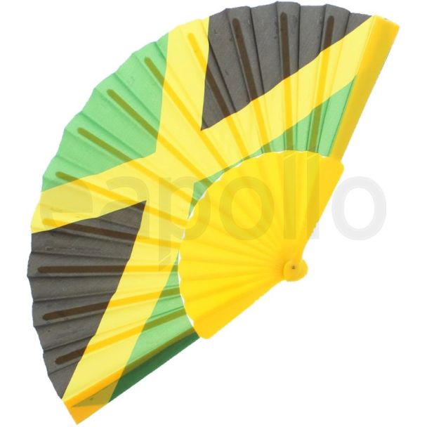 Jamaica Flag Carnival Folding Hand Fan
