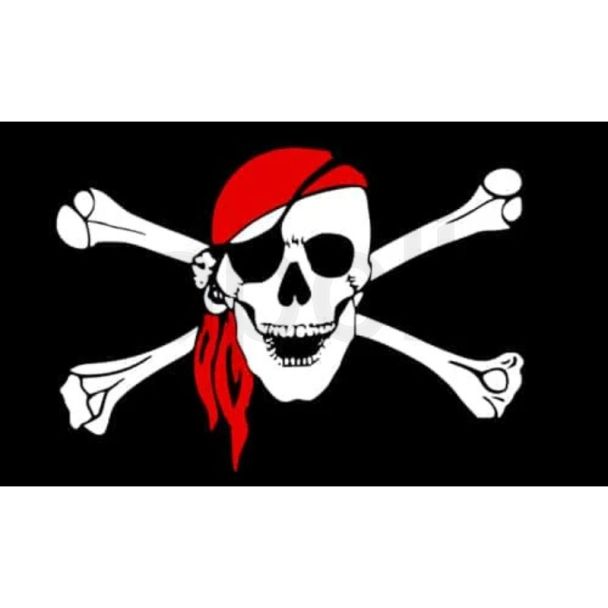 Skull With Bandana Flag - 5ft x 3ft