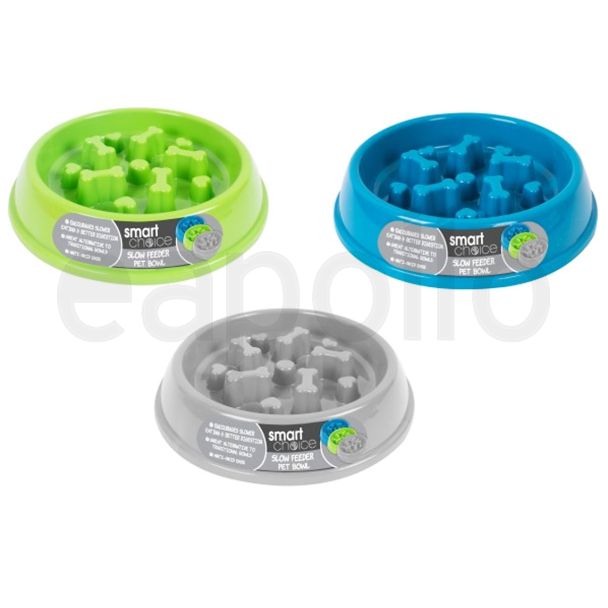 Slow Feeder Pet Bowl - Assorted Colours 