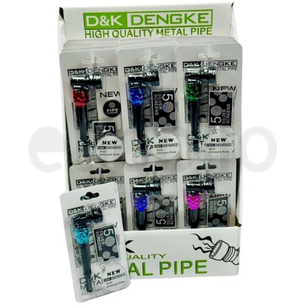 D&K Skull Design Metal Pipe 2pcs Set - Assorted
