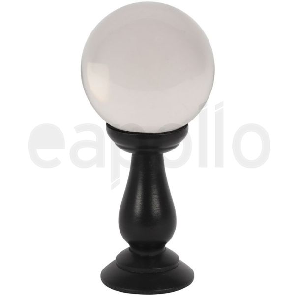 Small Glass Crystal Ball on Stand - Clear