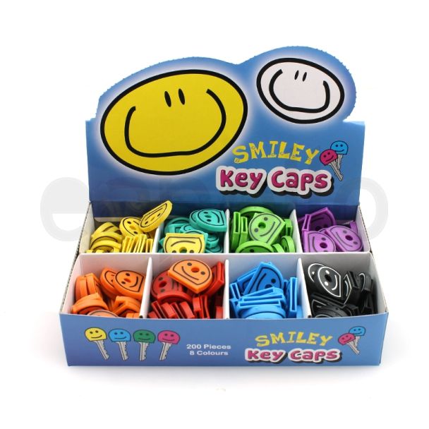 Smiley Face Key Caps - Assorted Colours