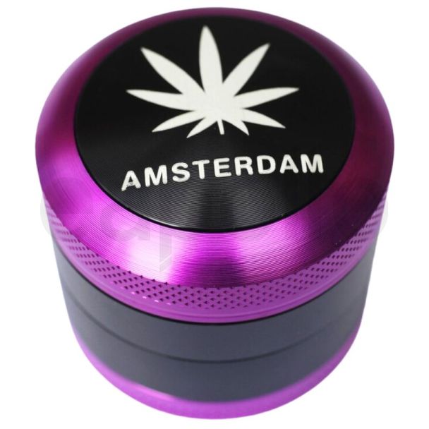 4-Part Purple & Black Amsterdam  Metal Handmuller 