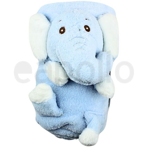 Snuggle Baby Roll Wrap With Fused Elephant Toy