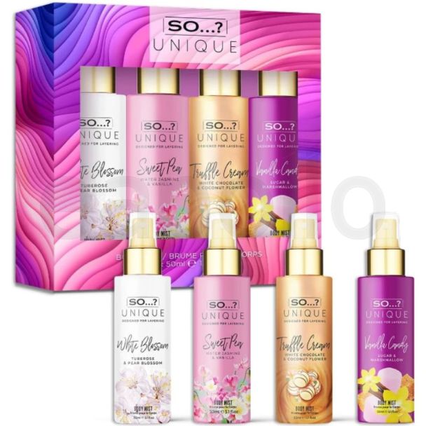 So ...? Unique Body Mist 4pcs Gift Set