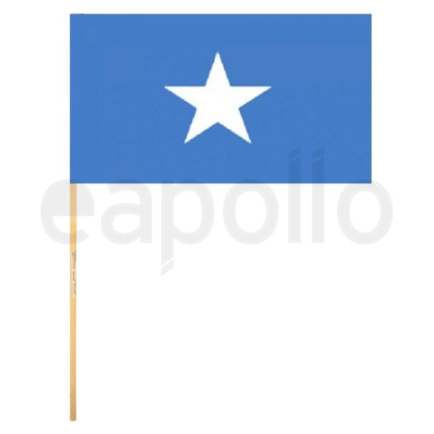Somalia Hand Flag With Wooden Stick