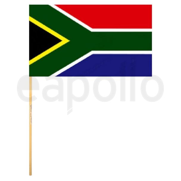 South Africa Hand Flag With Wooden Stick 